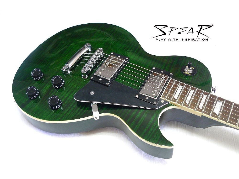gitarre spear rd-150 transparent grün