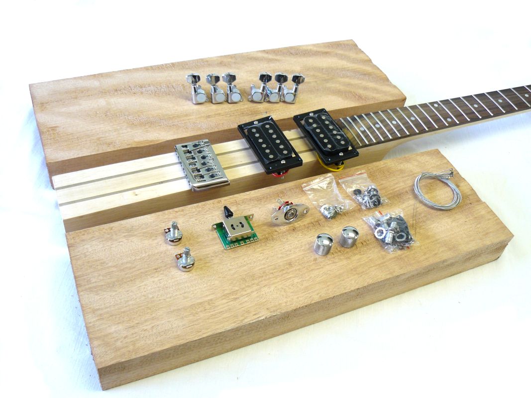 E-Gitarren-Bausatz Guitar Kit Base mit durchgehenden Hals