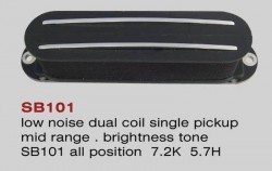 VIVA SB 101 BK Twin Blade Humbucker im Single Coil Format