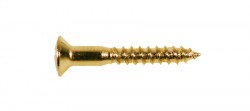 Schraube gold 3,5 x 25mm, Linsen-Senkkopf