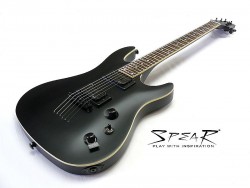E-Gitarre Spear T-200 Gothic Black