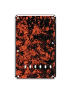 Tremolo-Abdeckung / Back Plate I 3-lagig  Marble Orange