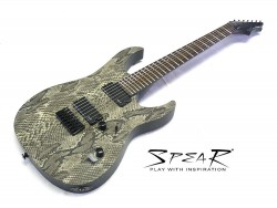 7-Saiter E-Gitarre Spear Gladius SS 7 Snake Skin
