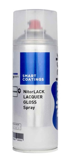 Nitor Nitrocellulose Lack / Nitro Lack Spray transparent farblos hochglanz 400 ml