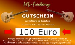 Geschenk, 100 Euro Geschenkgutschein - Gutschein fr Gitarrenshop