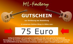Geschenk, 75 Euro Geschenkgutschein - Gutschein fr Gitarrenshop