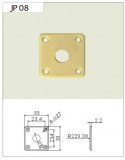 Buchsenplatte/Jackplate Quadrat creme