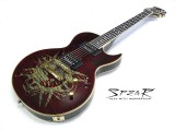 E-Gitarre Spear Monkey Signature SHL 1Q 2H Dark Red
