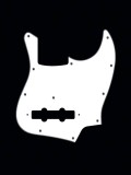 Bass Pickguard Standard 10-Loch 3-lagig weiß