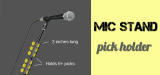 Wedgie Guitar Mikrofon Plektrumhalter / Mic Stand Pick Holder