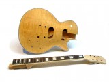 E-Gitarren-Bausatz MLP Quilted Maple Top Custom Mahagoni ohne Hardware