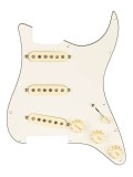 Fender® Tex-Mex Pickguard SSS Vintage White, fertig verdrahtet, Alnico V