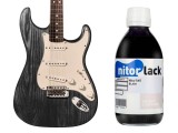 Gitarren Beize / Woodstain Black / Schwarz 250 ml Flasche