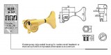 Wilkinson Bass Mechaniken/Tuner WJB-650 4 rechts gold